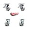 Service Caster 4 Inch Semi Steel Swivel Caster Set with Roller Bearing 2 Total Lock Brake SCC SCC-TTL30S420-SSR-2-S-2 - alternate 3